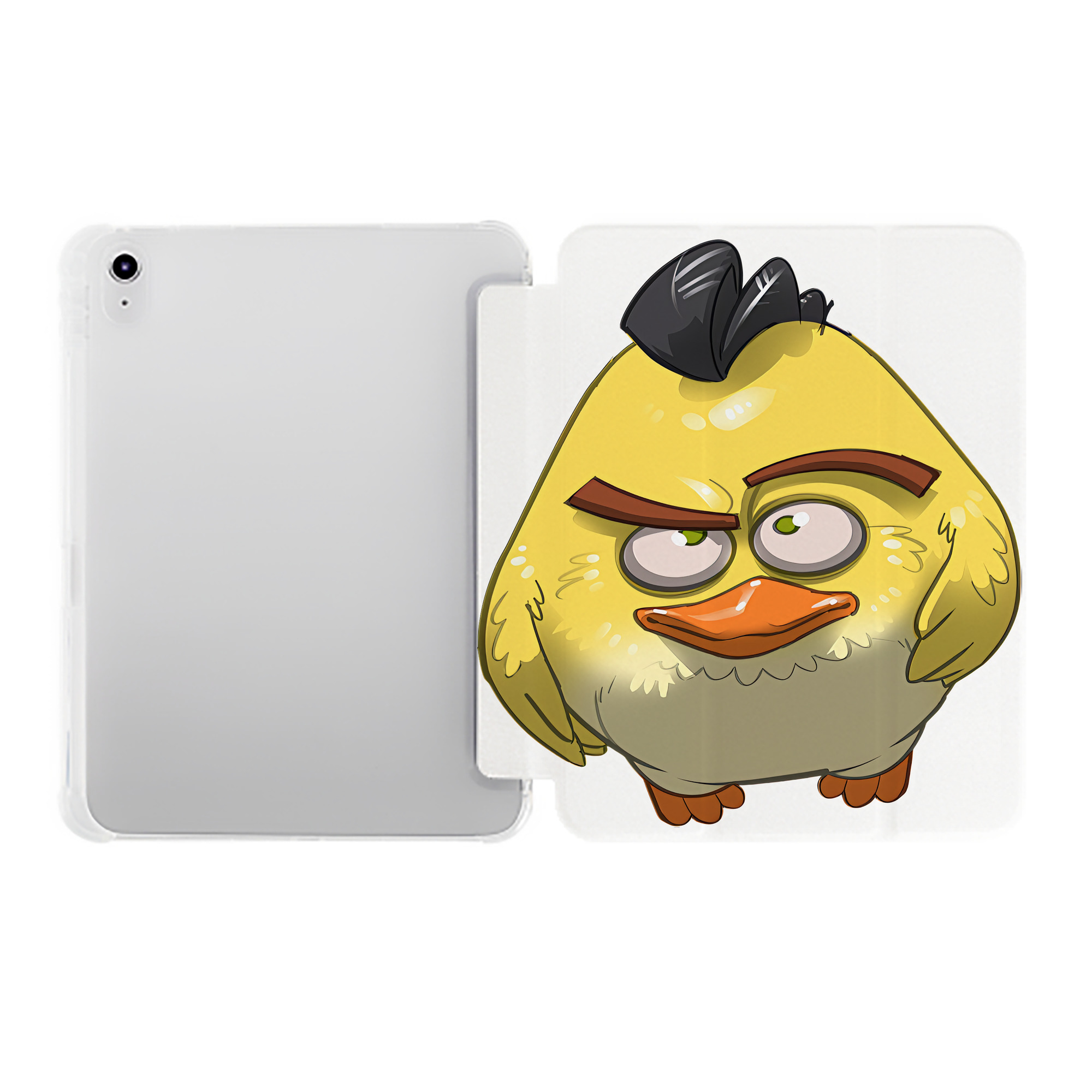 （画像用） Angry Birds アングリーバード IPad ケース ペン収納付き 三つ折りスタンド PUレザー×シリコン 対応機種9.5/10.5/10.9インチ